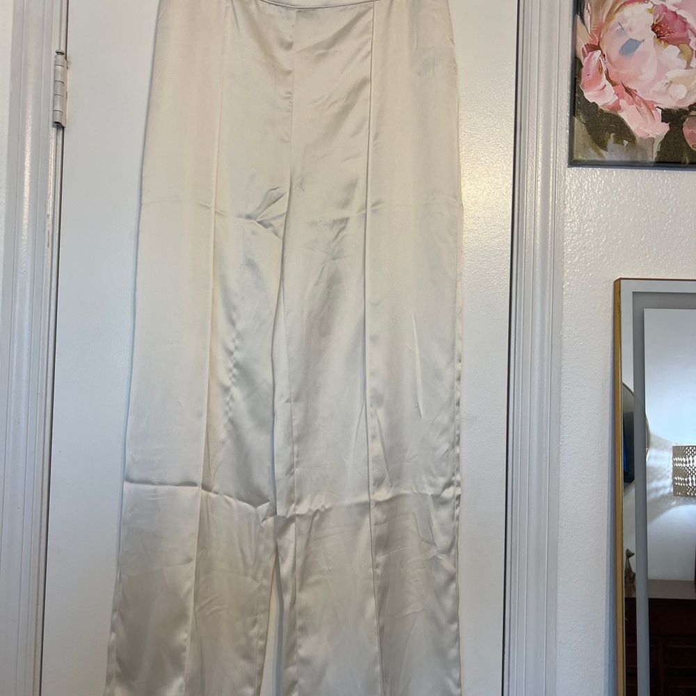 Sincerely Jules Satin Cream Pants